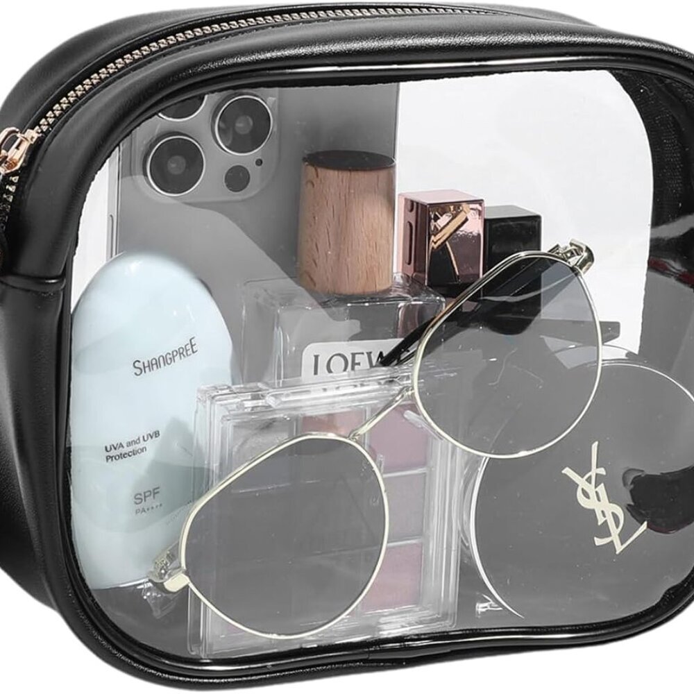 Clear Bag for Stadium Events, Clear Purse for Women Stadium Approved Crossbody,